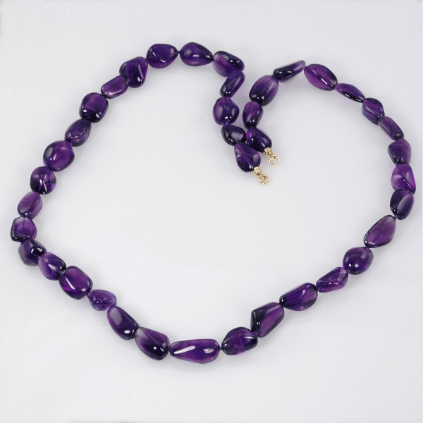 Melting Ice Nugget Amethyst Necklace