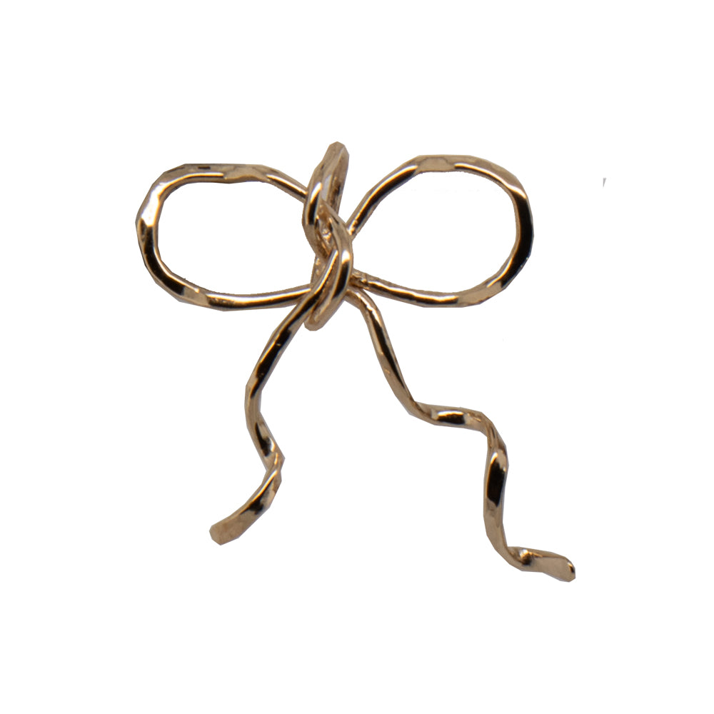 JBG Legacy 14k Yellow Gold Bow Pendant