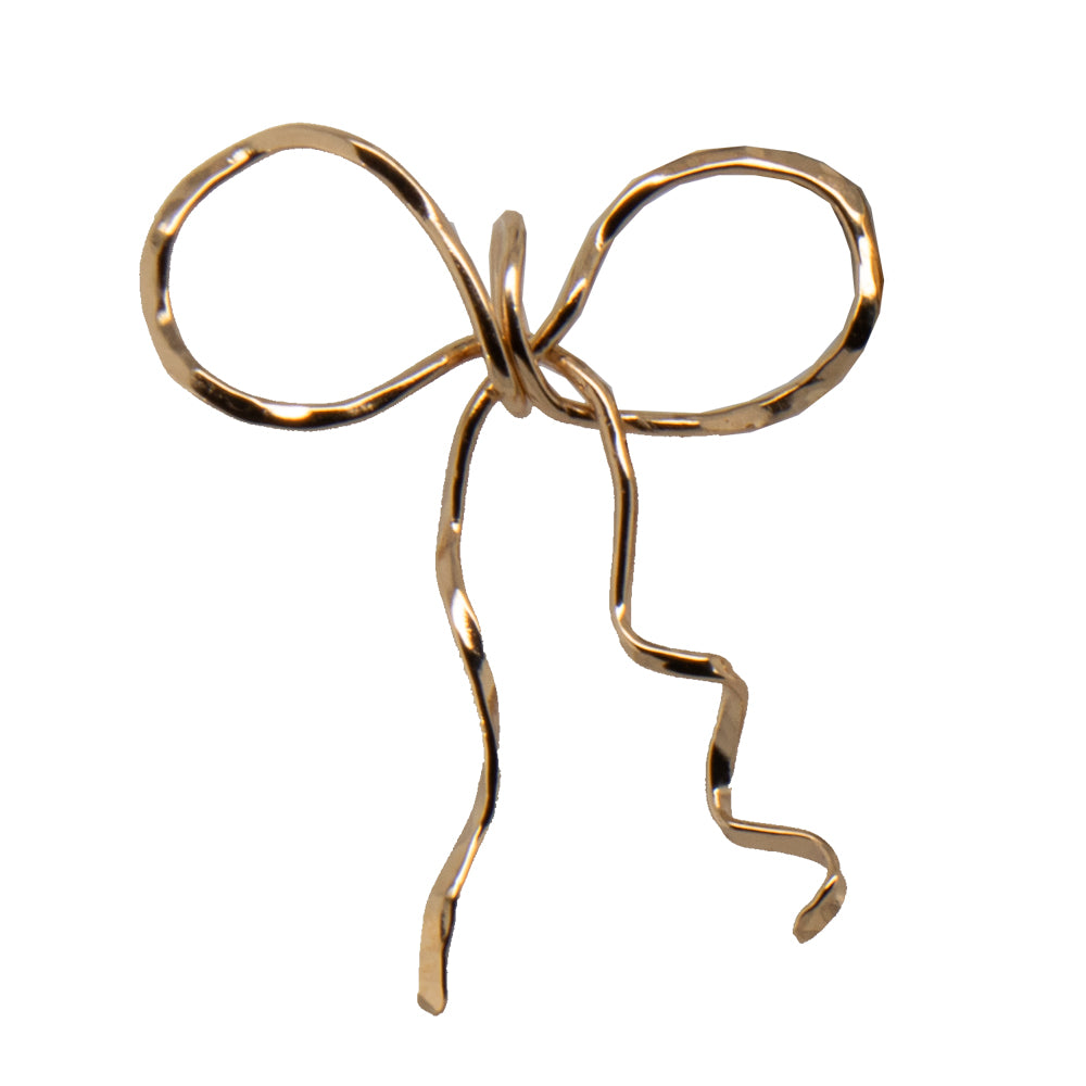 JBG Legacy 14k Yellow Gold Bow Pendant