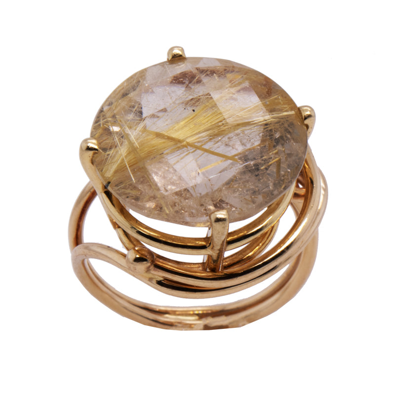 Rutilated Quartz Seaweed Ring - Gail Kowalski Owned Ring