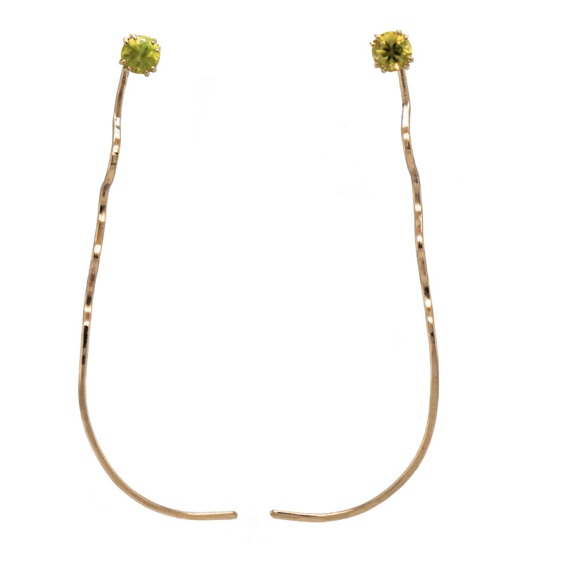 JBG Legacy Wavy Saber Sphene Slips Earrings