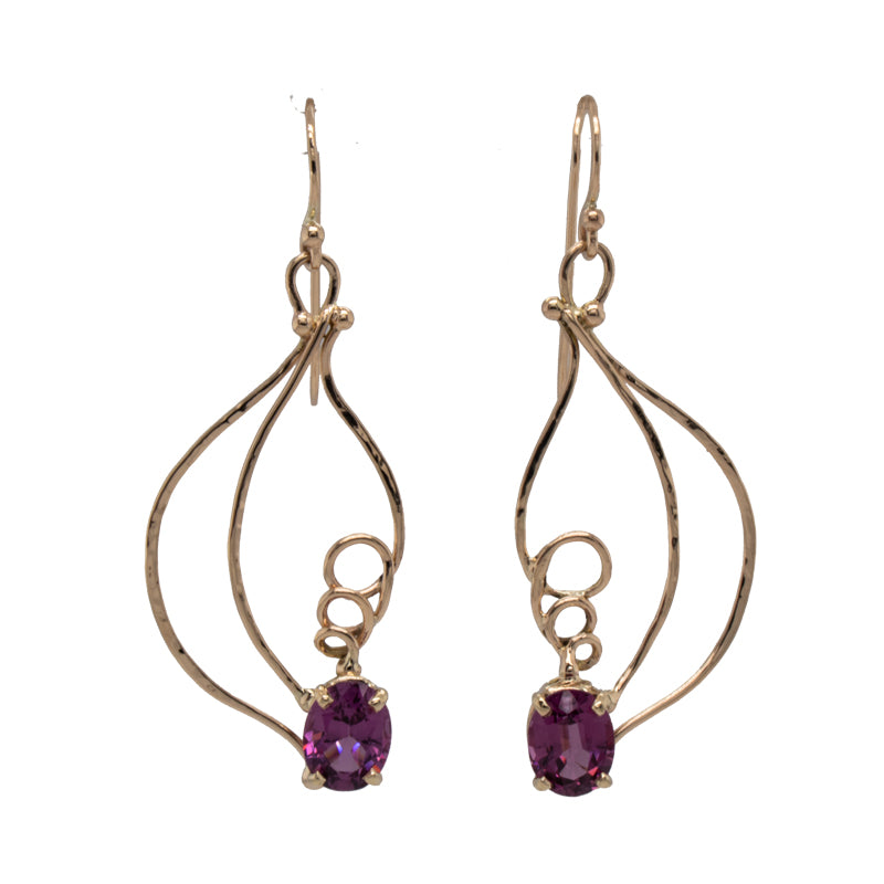 JBG Legacy Rhodolite Garnet Whimsy Earrings