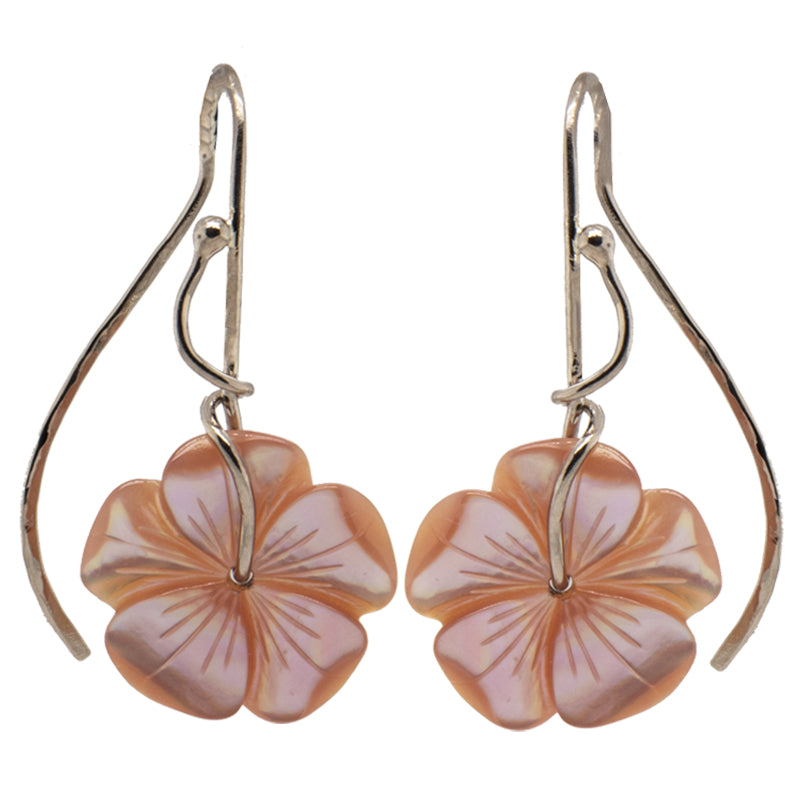 JBG Legacy Sun Rose Mother of Pearl French Wire Earrings