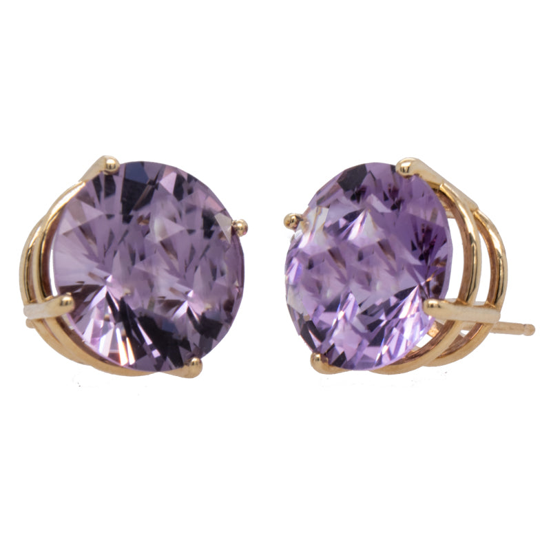 Rose de France Amethyst Stud Earrings - Gail Kowalski Owned Earrings