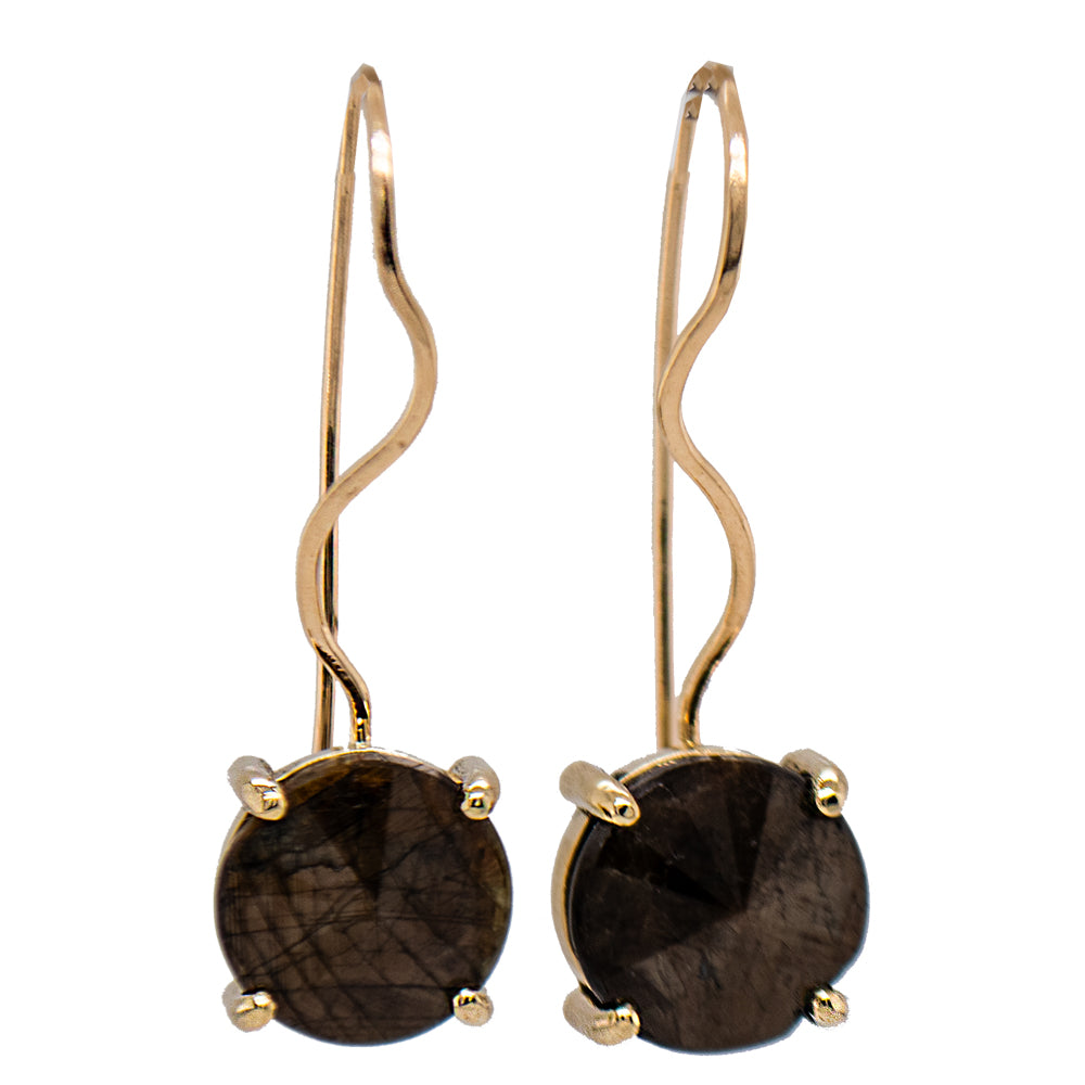 JBG Legacy Gold Sheen Sapphire French Wire Earrings