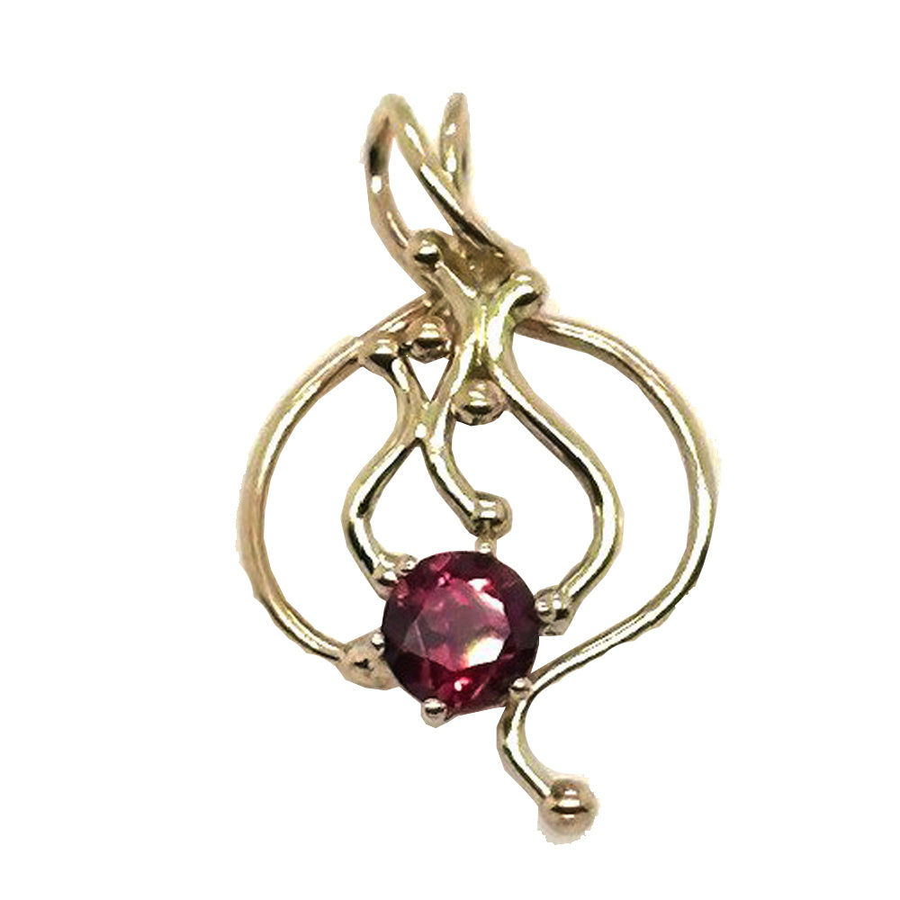 JBG Legacy Garnet Delicate Seaweed Pendant