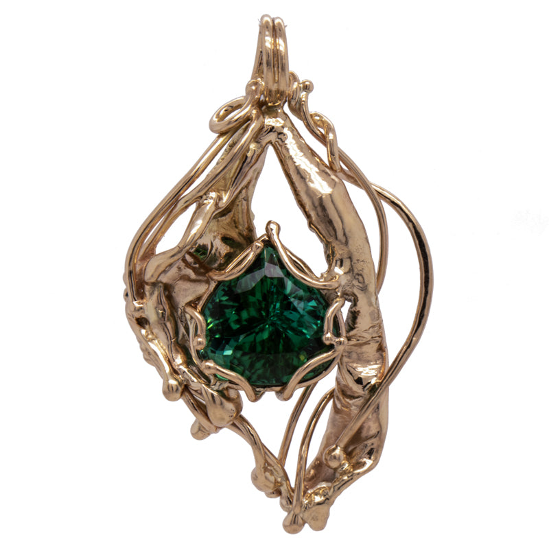 JBG Legacy Tourmaline Splash &amp; Seaweed Pendant