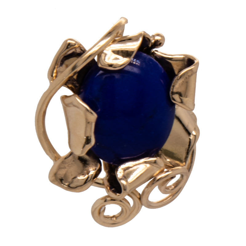 JBG Legacy Lapis Torn Bezel Seaweed Pendant