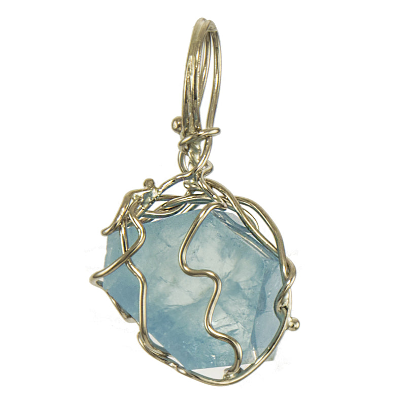 Aquamarine Vine Wrap Pendant