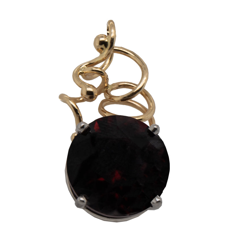 Red/Black Zircon Seaweed Pendant - Gail Kowalski Owned Pendant