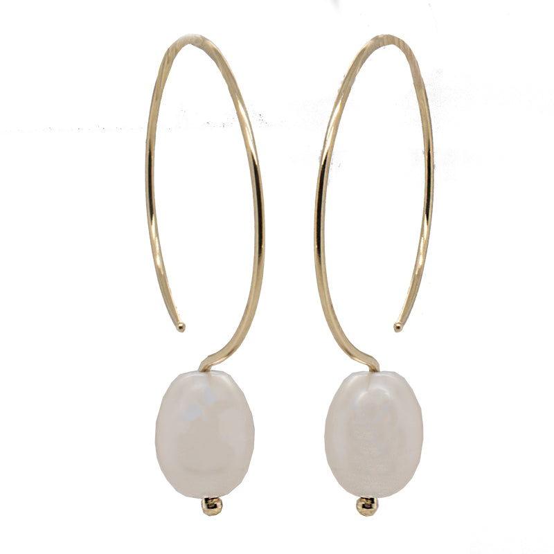 Pearl Hoop Earrings