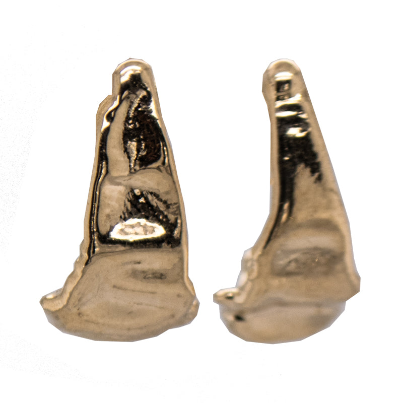 14k Yellow Gold Splash Post Earrings