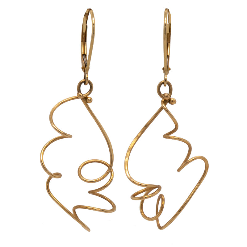 JBG Squiggle Seaweed Leverback Earrings