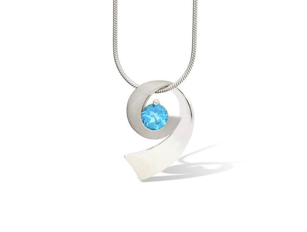 Spiral Gemstone Pendant