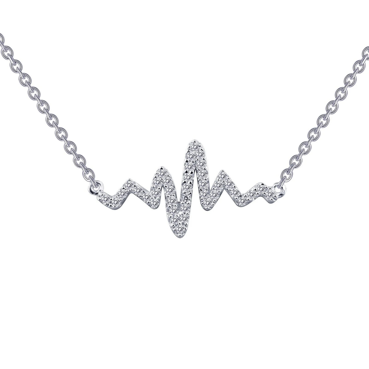 Jewelry By Gail - LaFonn - 0.39 CTW Heartbeat Necklace - Front View