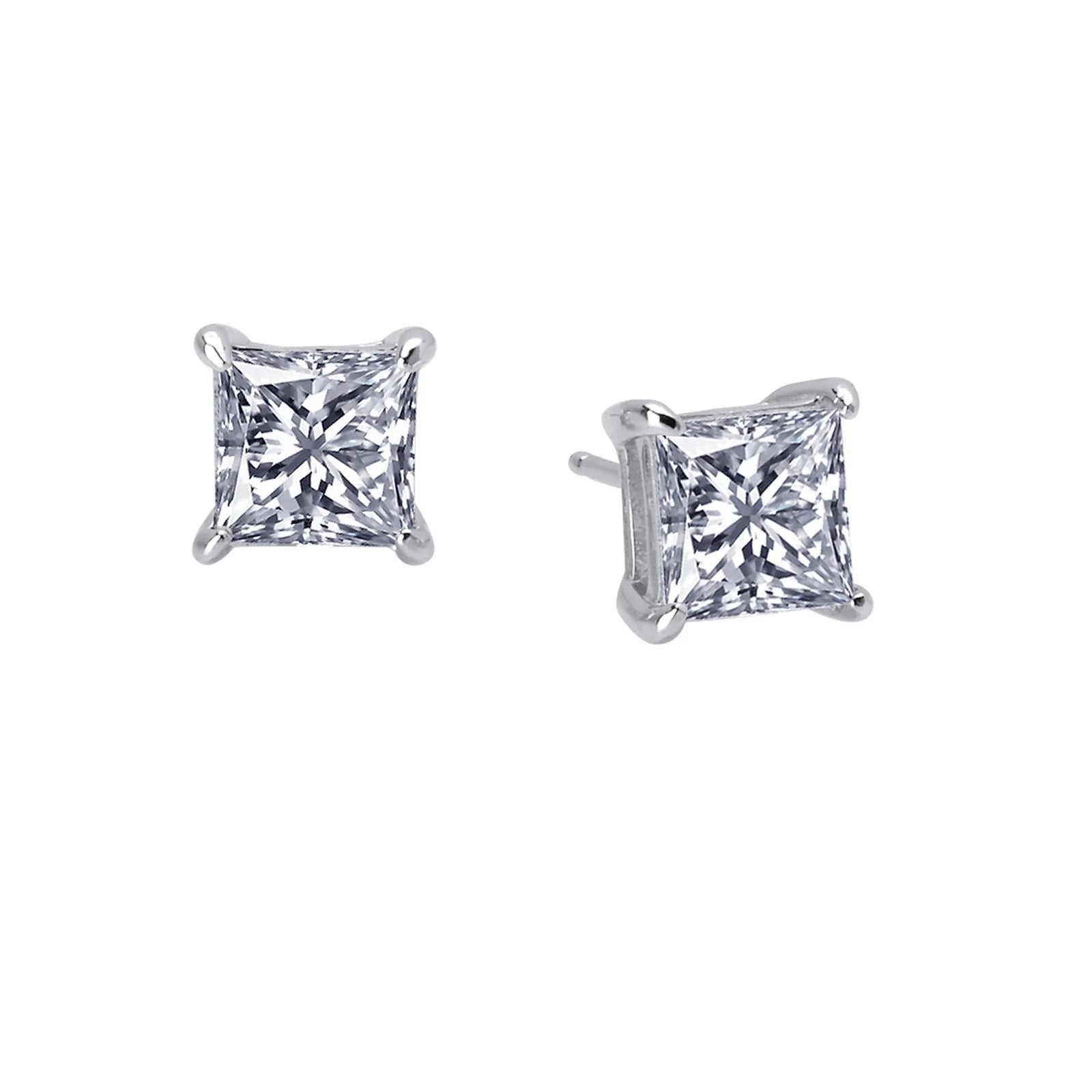 Jewelry By Gail - LaFronn - 2.5 CTW Solitaire Stud Earrings - Front View