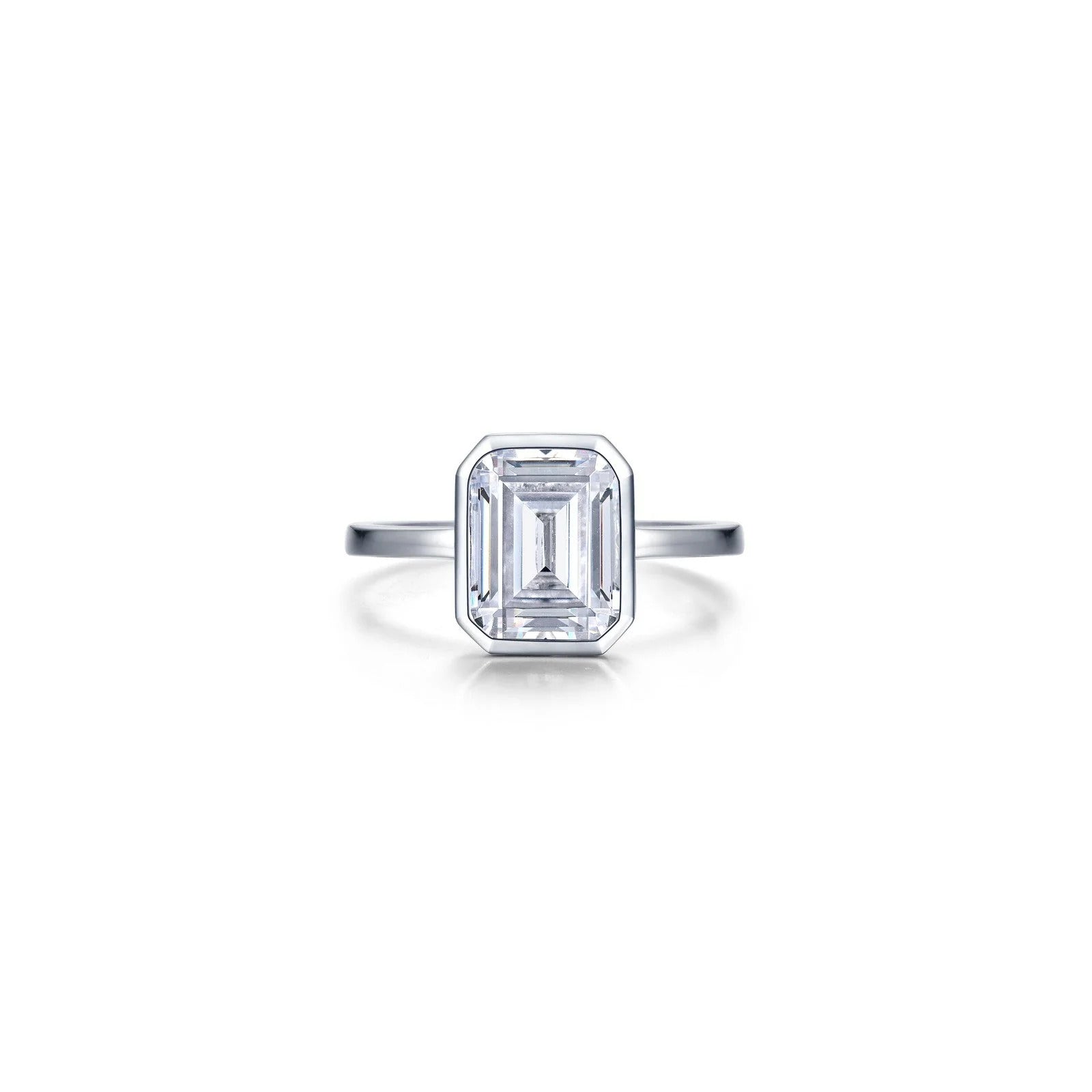 Jewelry By Gail - LaFronn - 2.62 CTW Emerald-Cut Bezel-Set Ring - Front View