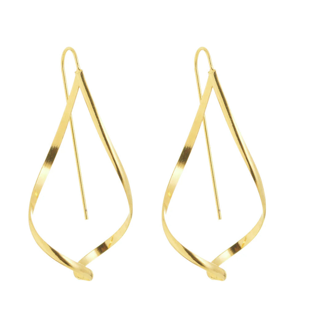 Jewelry By Gail - Sai Brazil - SE646 18K Gold Plated Earrings - Front View