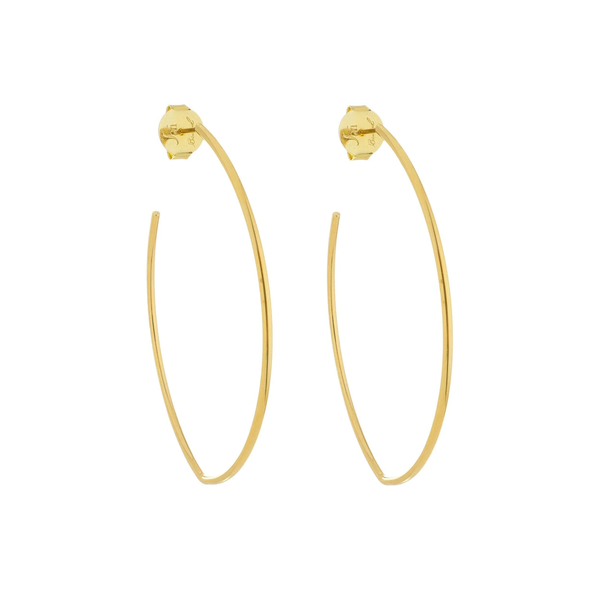 Jewelry By Gail - Sai Brazil - SE710SM Gold Plated Earrings - Front View