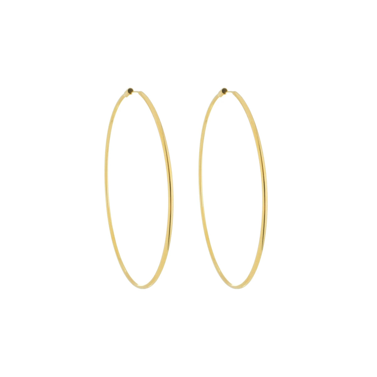 Jewelry By Gail - Sai Brazil - SE731SM 18k Gold Plated Endless Hoops - Front View