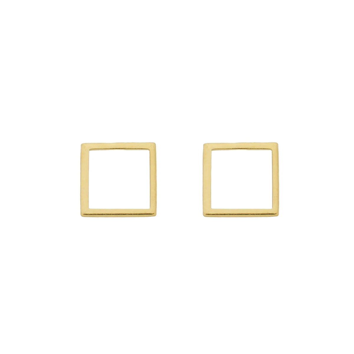 Jewelry By Gail - Sai Brazil - SE796B Medium Size Square Stud Earrings - Front View