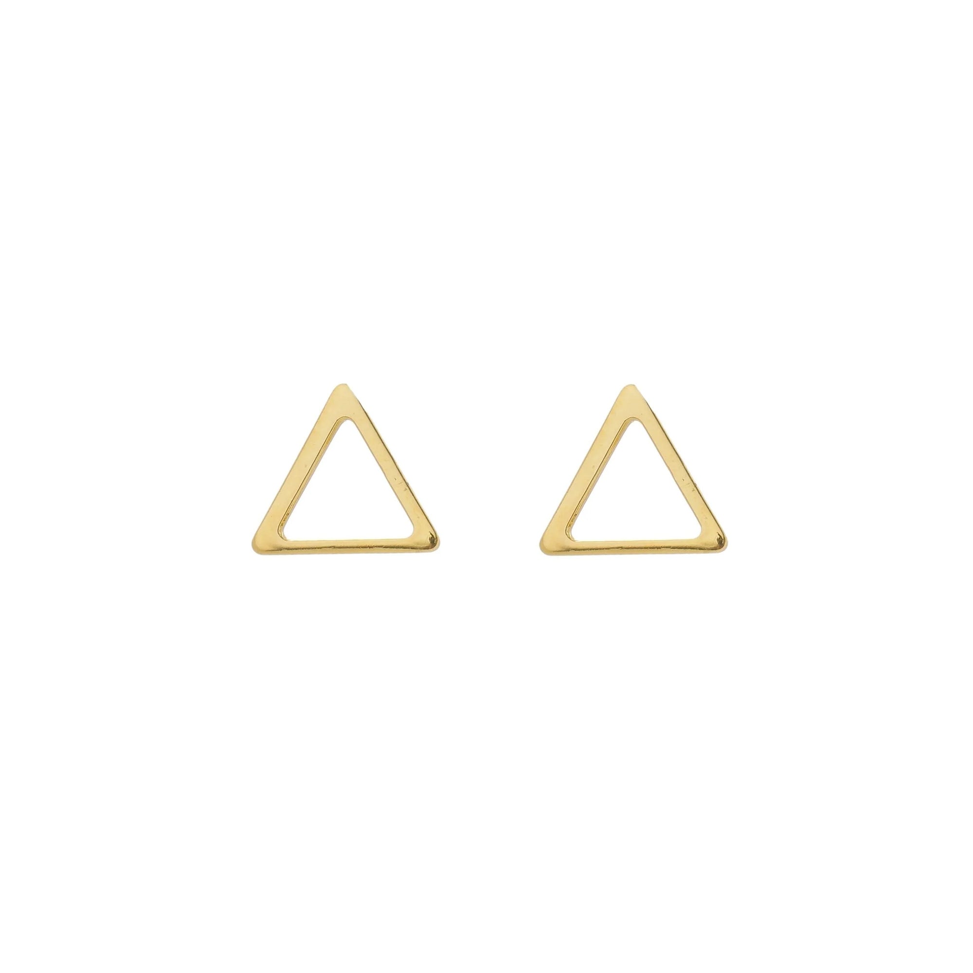 Jewelry By Gail - Sai Brazil - SE797A Triangle Stud Earrings - Front View