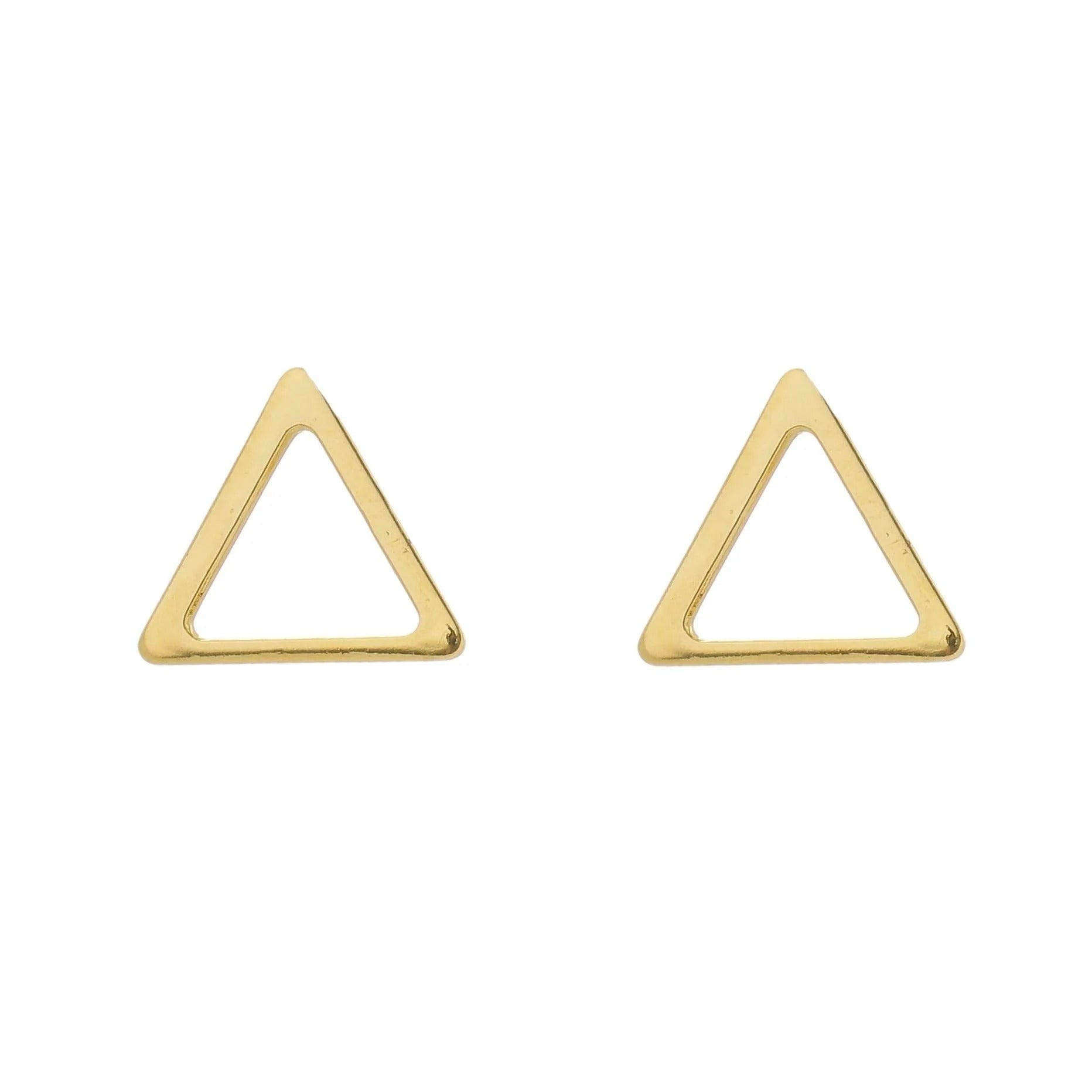 Jewelry By Gail - Sai Brazil - SE797C Triangle Shape Stud Earrings - Front View