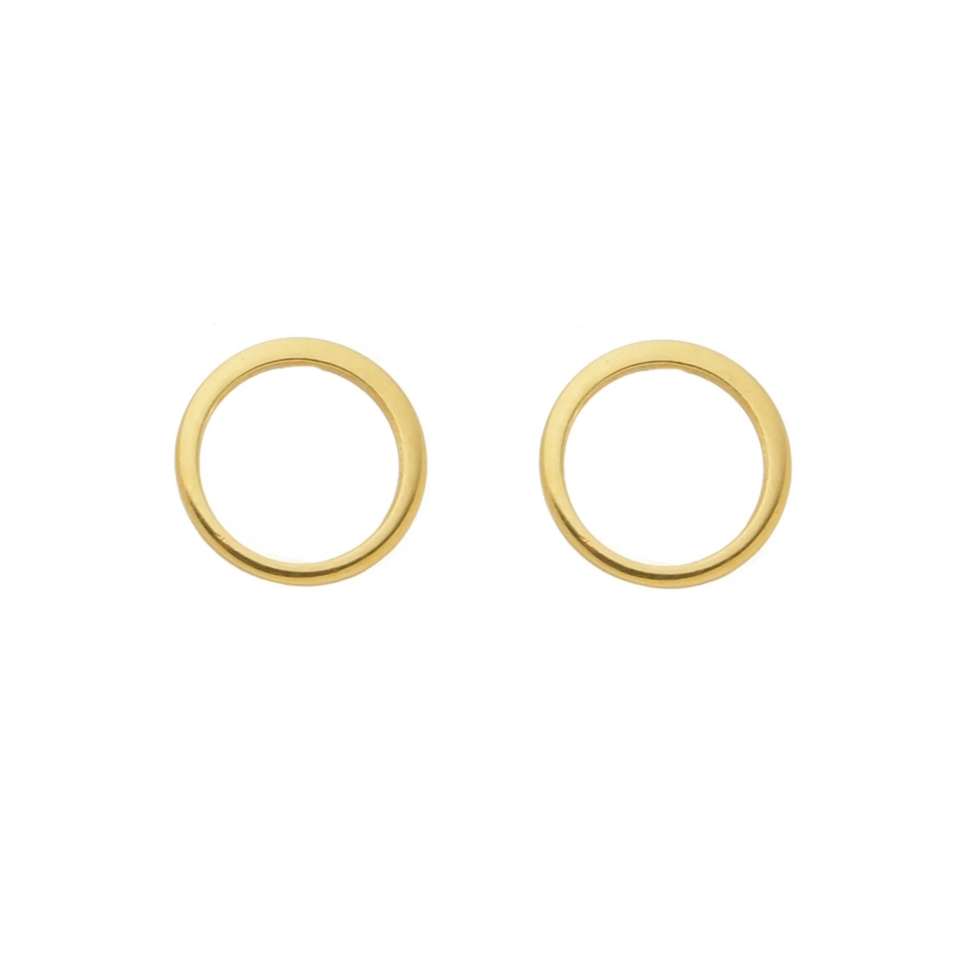 Jewelry By Gail - Sai Brazil - SE819B Circle Shape Stud Earrings - Front View