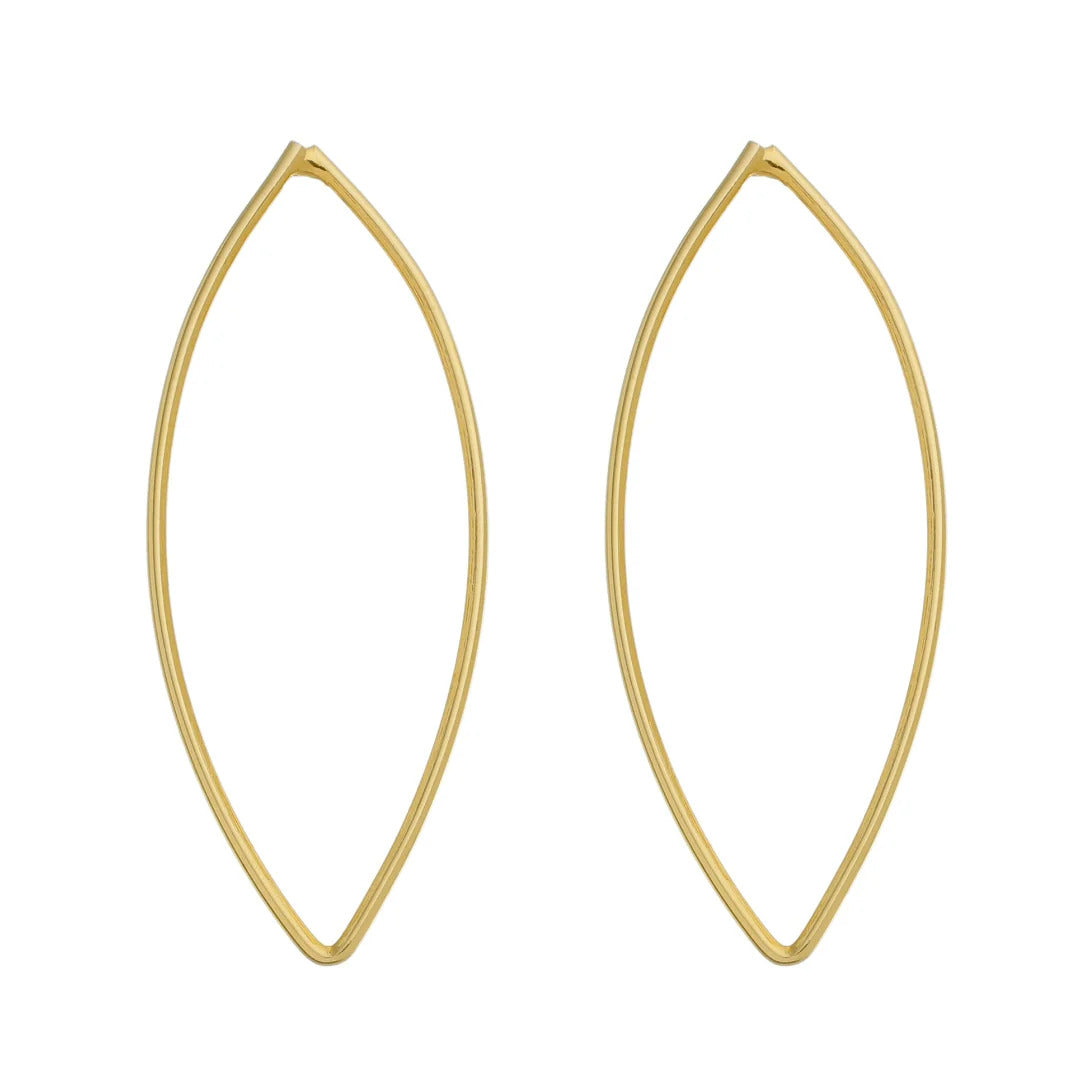 Jewelry By Gail - Sai Brazil - SE822B 18K Gold Plated Earrings - Front View