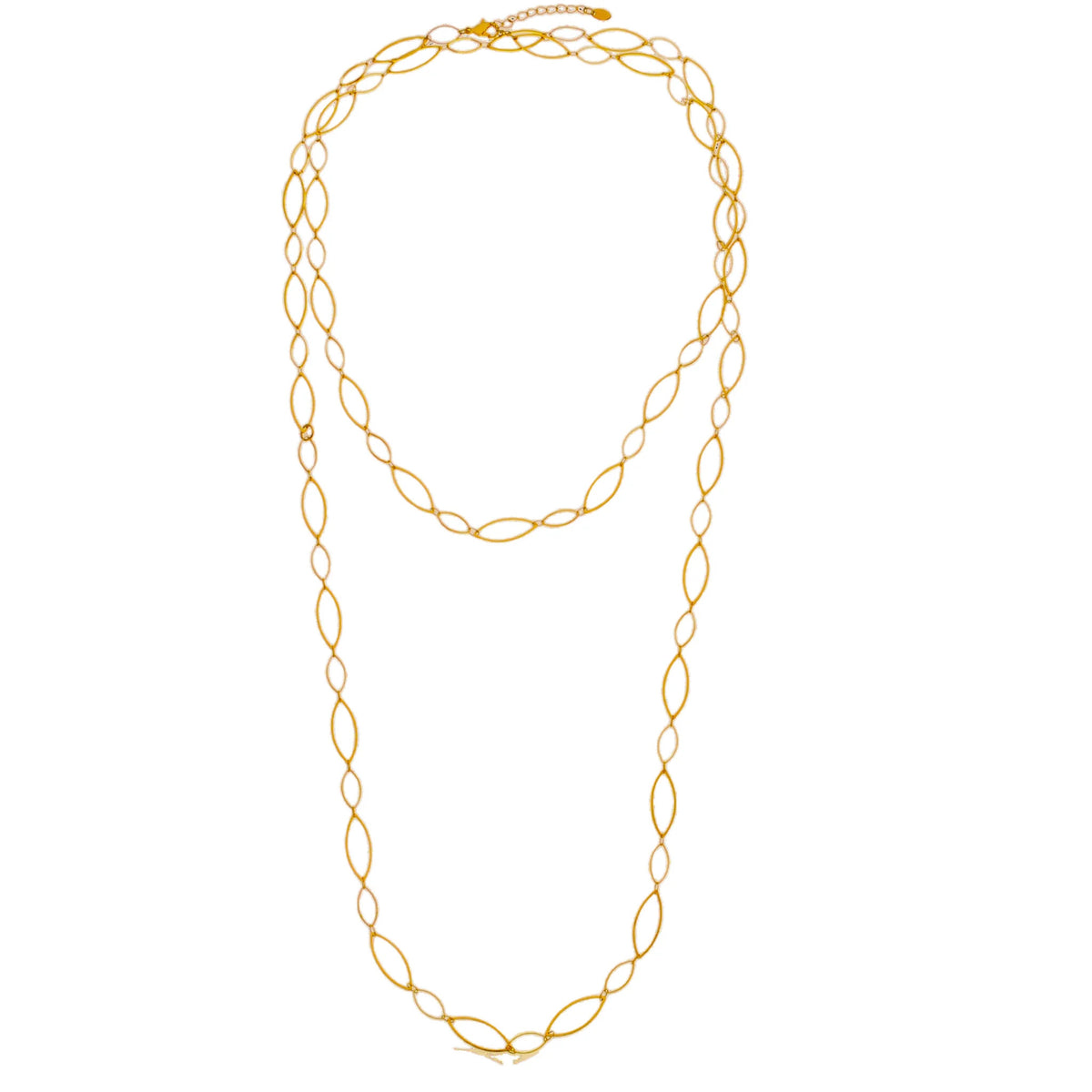 Jewelry By Gail - Sai Brazil - SN394 52&#39;&#39; 18K Gold Plated Chain - Front View