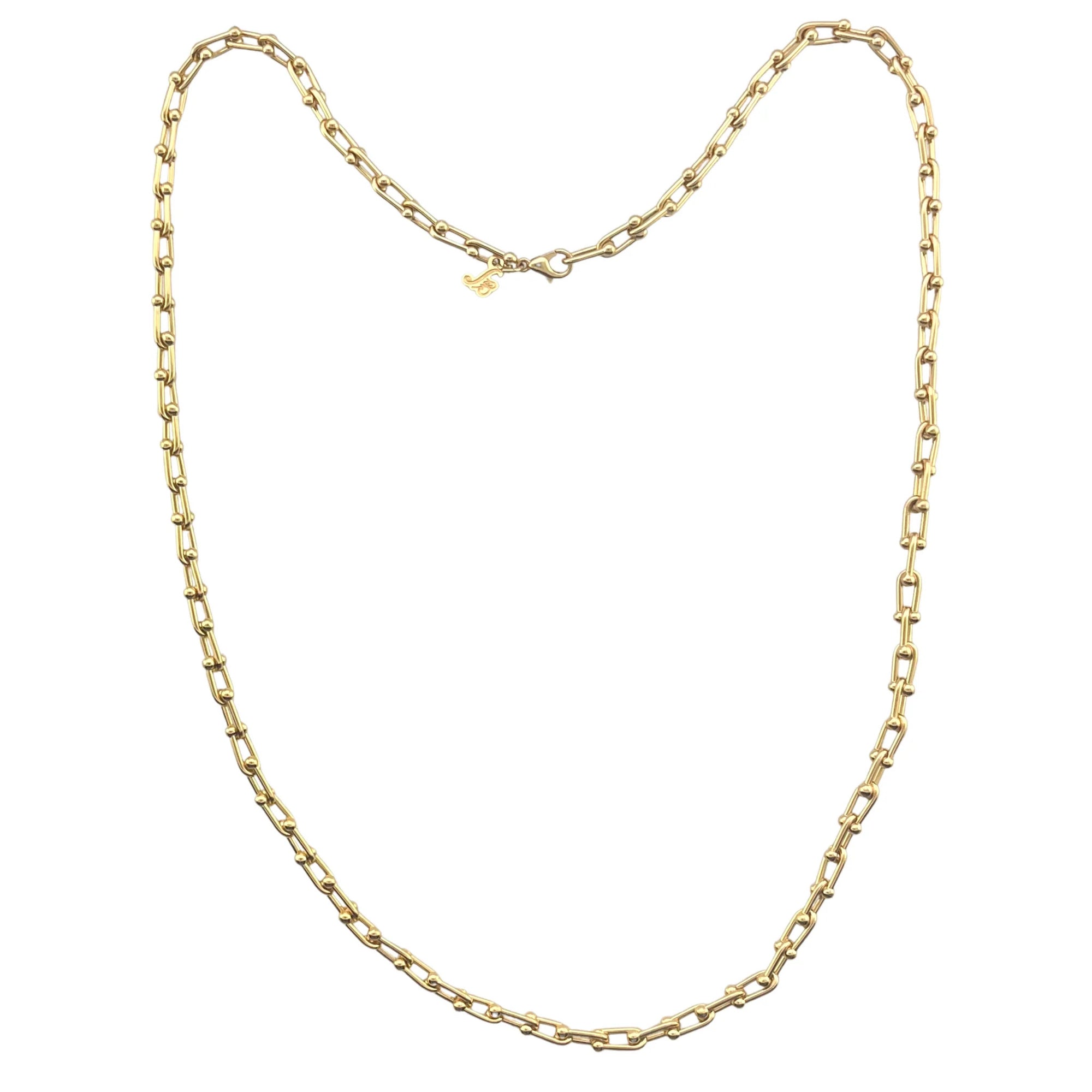 Jewelry By Gail - Sai Brazil - SN447C 22in Small Links 18K Gold Plated Chain - Front View