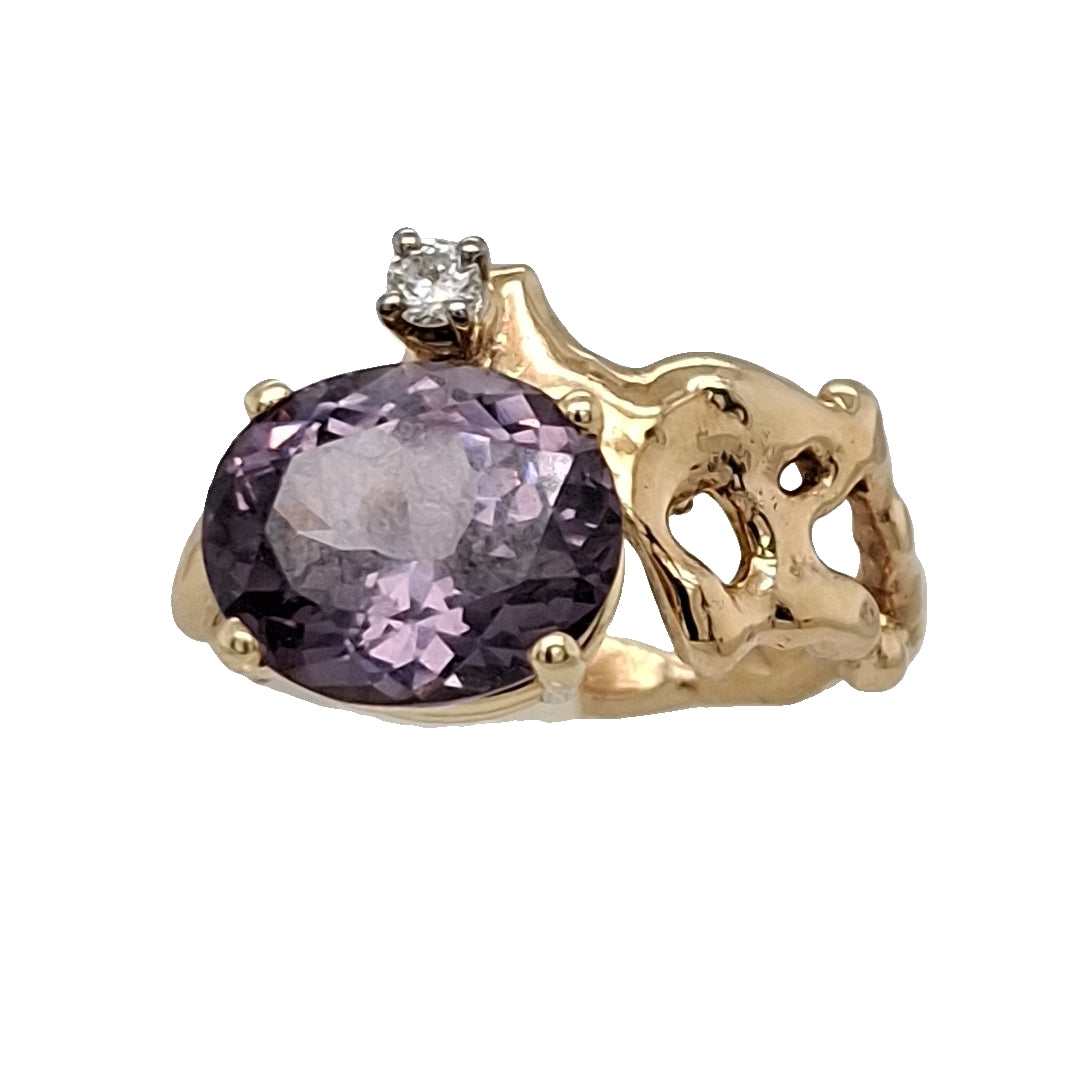 Spinel &amp; Diamond JBG Torch Fusion Ring