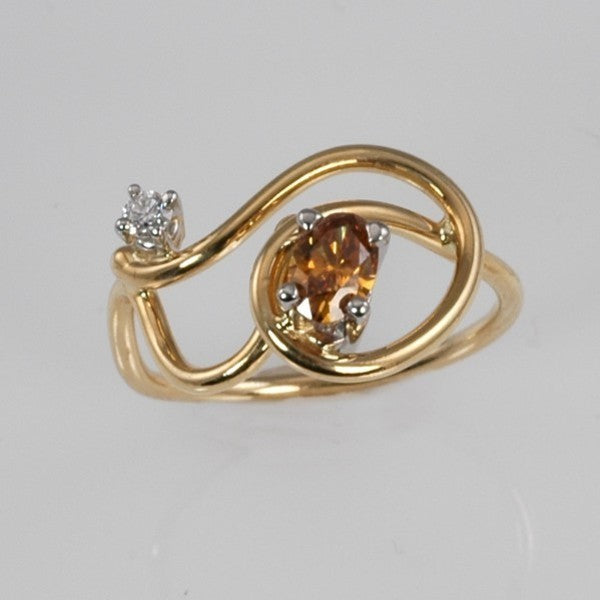 &quot;Sea Swing&quot; Natural Color Diamond Ring