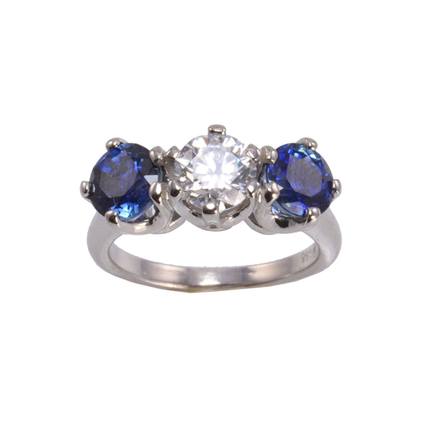 &quot;Evening Star&quot; Diamond and Sapphire Ring