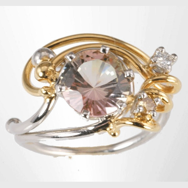 &quot;Rose on the Vine&quot; Tourmaline Ring