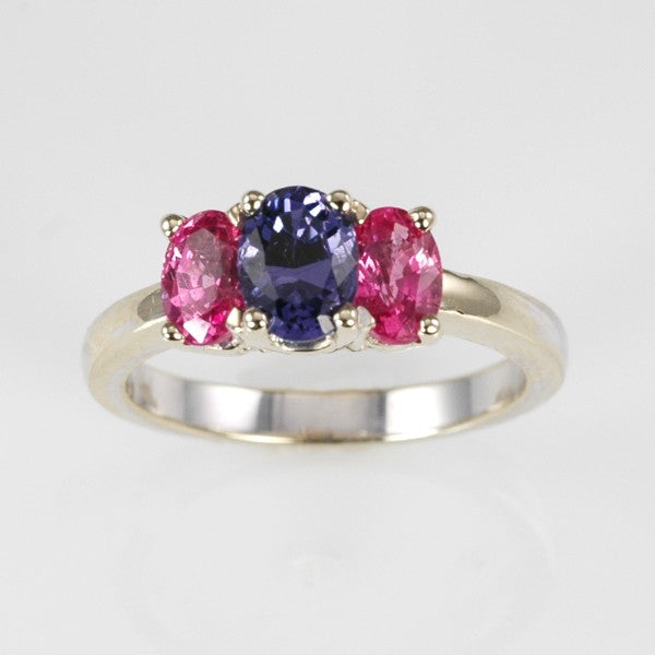 Spinel and Sapphire &quot;Trio&quot; Ring