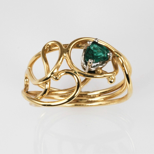 Emerald &quot;Love at the Beach&quot; Ring
