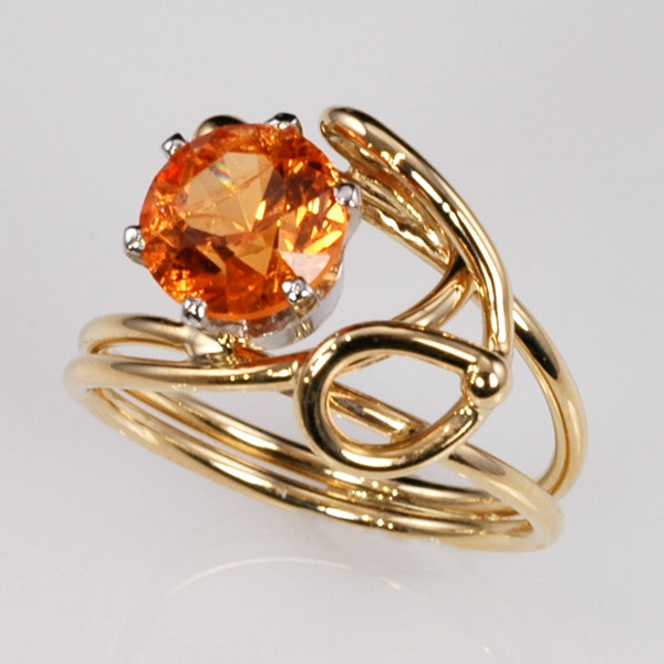 &quot;Orange Over Ice&quot; Spessartite Garnet Ring