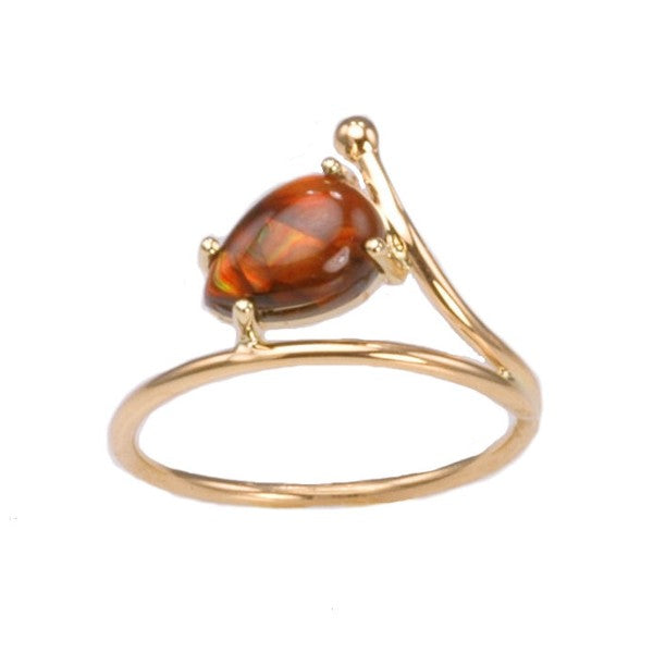 &quot;Thread Fin&quot; Fire Agate Ring