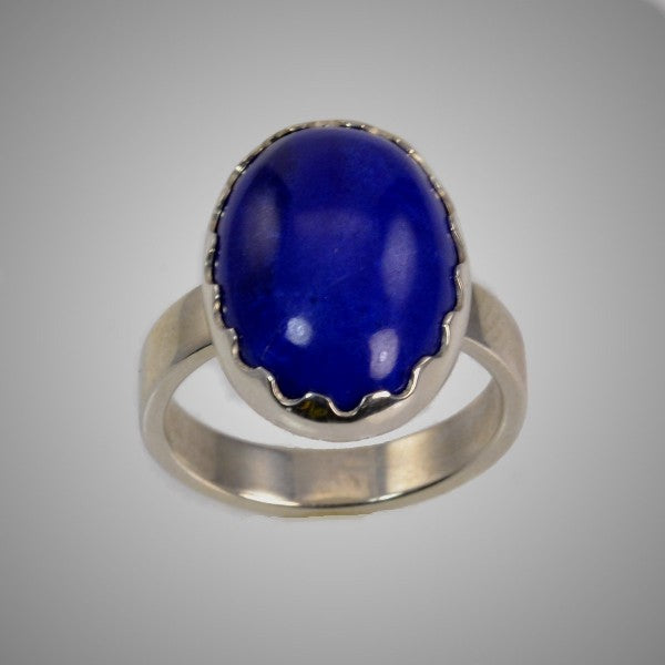 &quot;Lapping Waves&quot; Lapis Ring