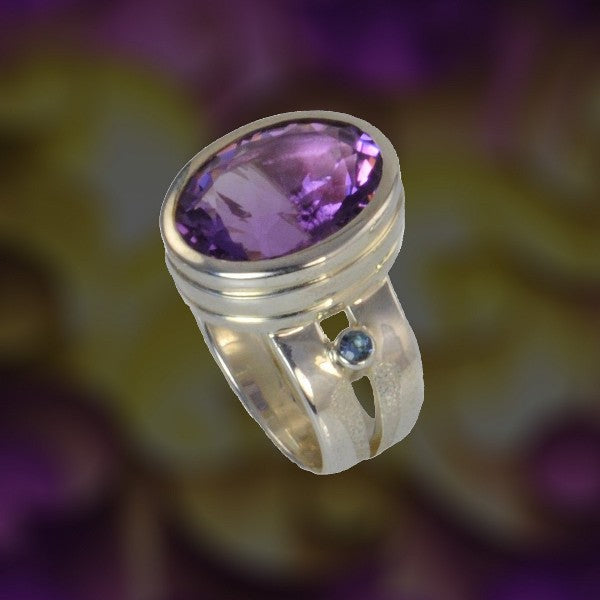 &quot;Triple-stack&quot; Amethyst Ring