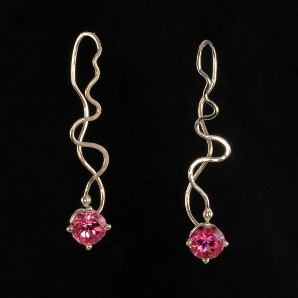 &quot;Pink Flare&quot; Tourmaline Earrings