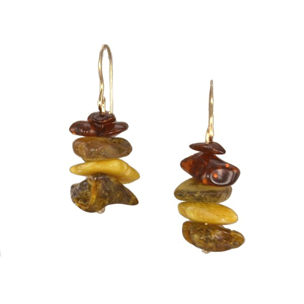 &quot;Wooded Glory&quot; Amber Earrings