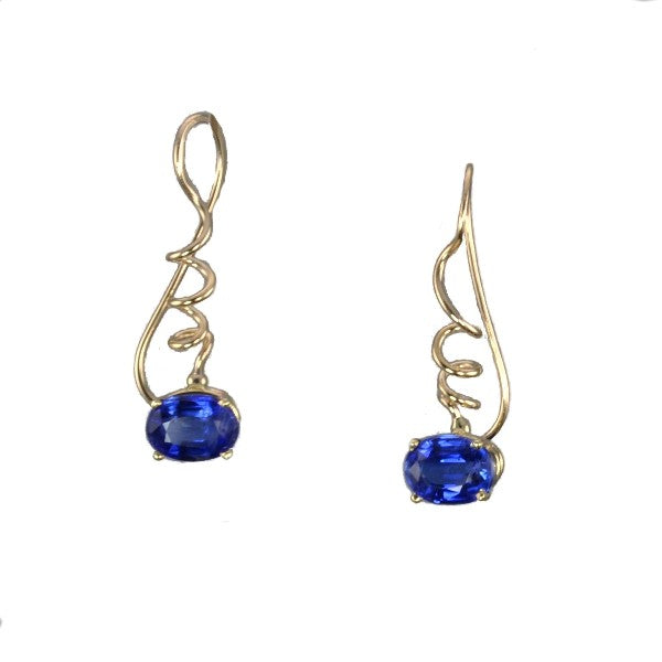 &quot;Blueberry Vine&quot; Kyanite Earrings