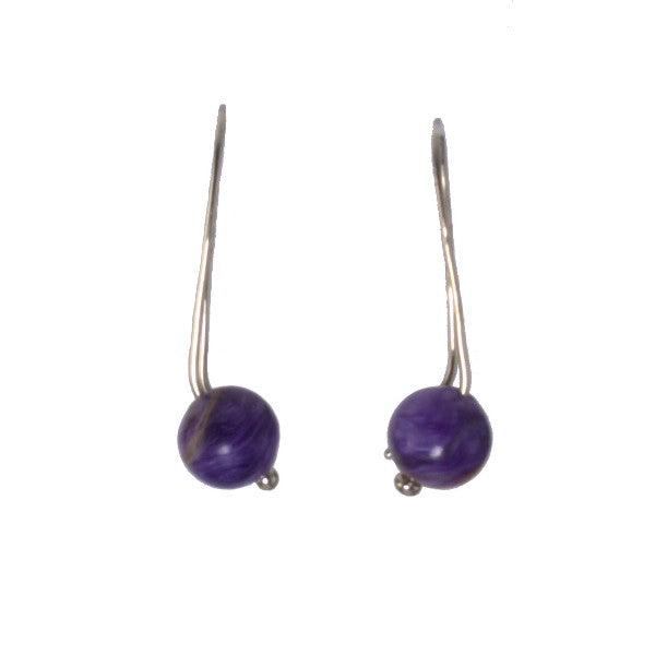 Charoite French Wire Earrings