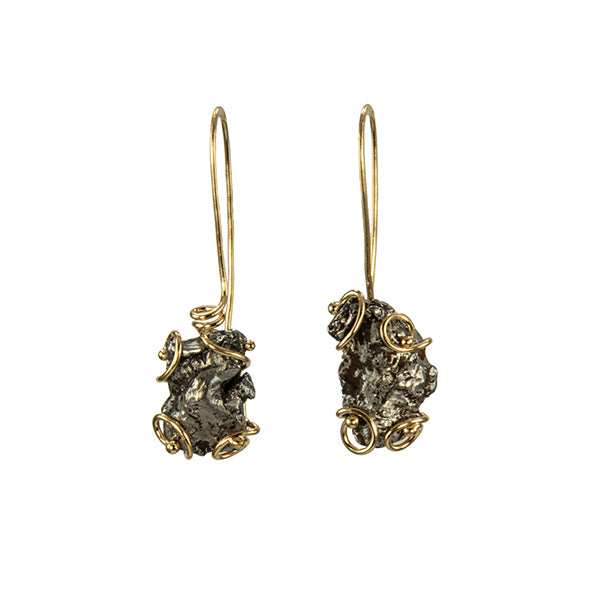 &quot;Campo Del Cielo&quot; Meteorite Earrings