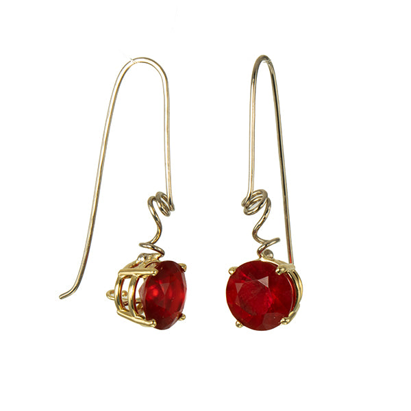 &quot;Say Grace!&quot; Gold Oxide Glass Earrings