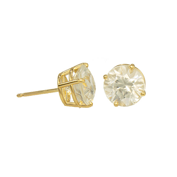 Colorless Zircon Stud Earrings