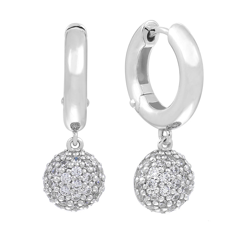 Belle Etoile Lunetta Huggie Drop Earrings