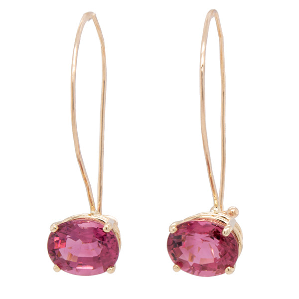 Pink Tourmaline French Wire Earrings